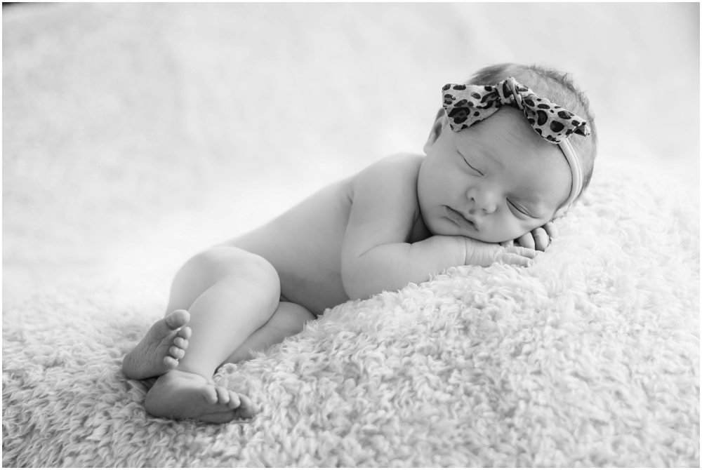 baby posed by newborn photographer
